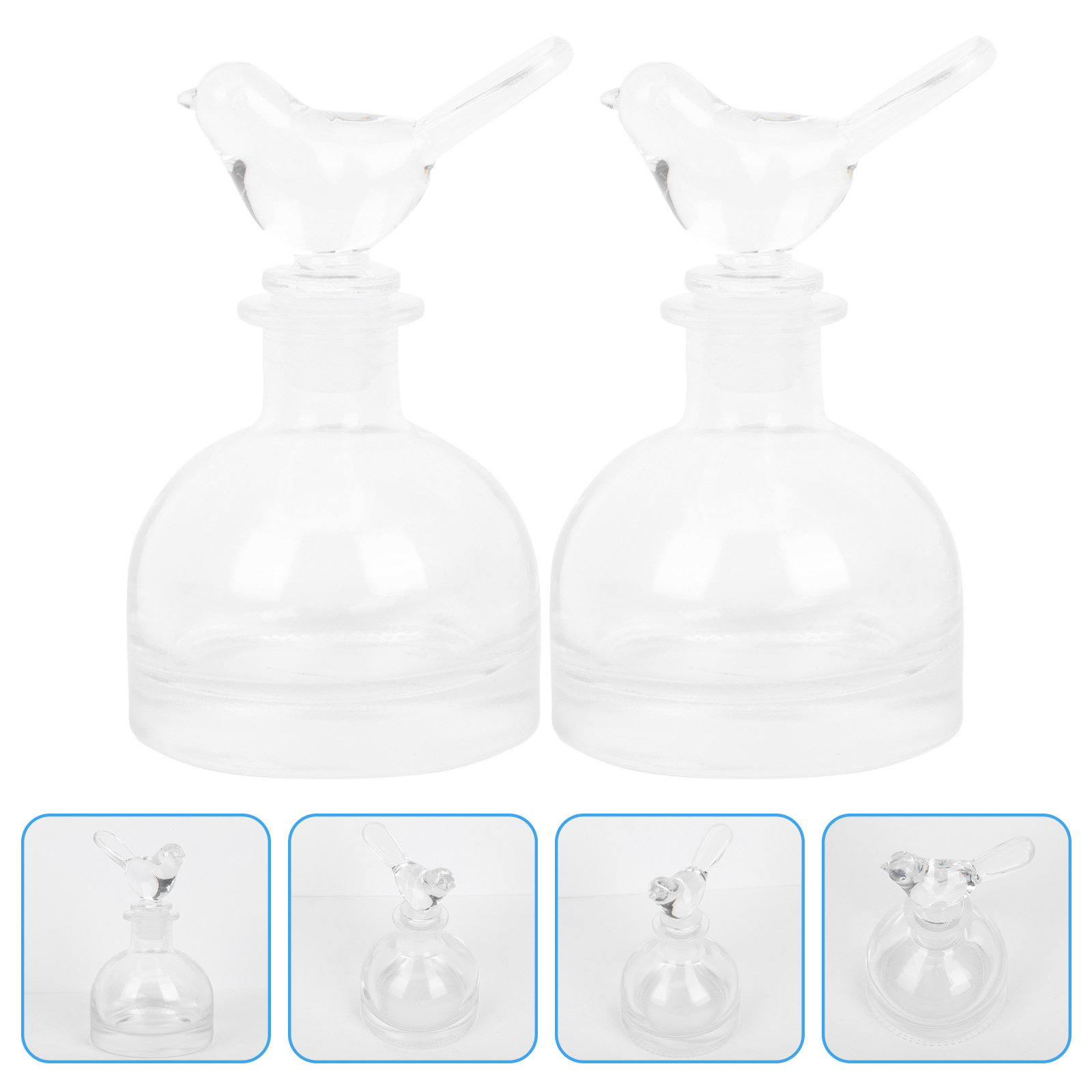Home Fragrance - 2 bottiglie di profumo in vetro,